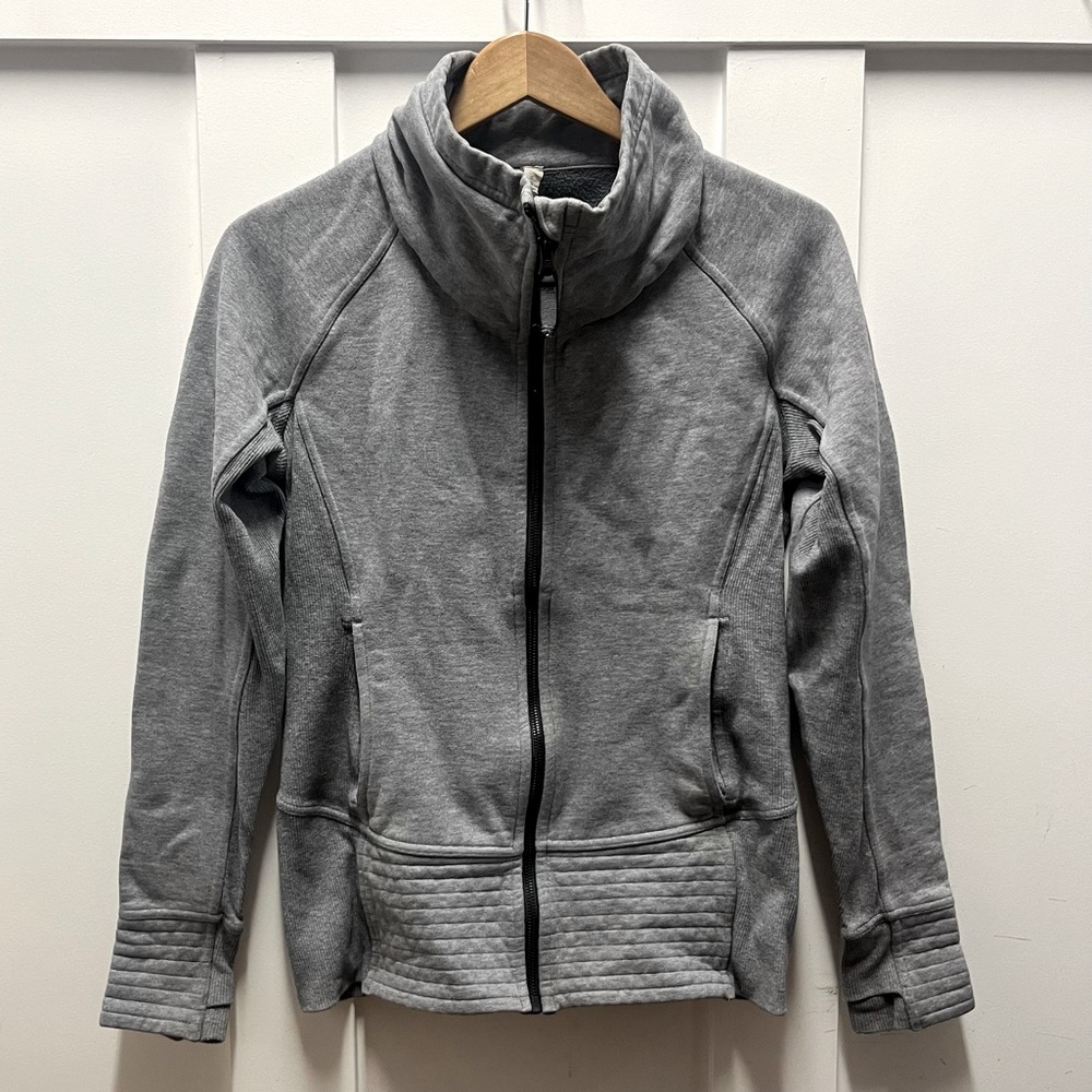 Lululemon grey zip up sweater size 6